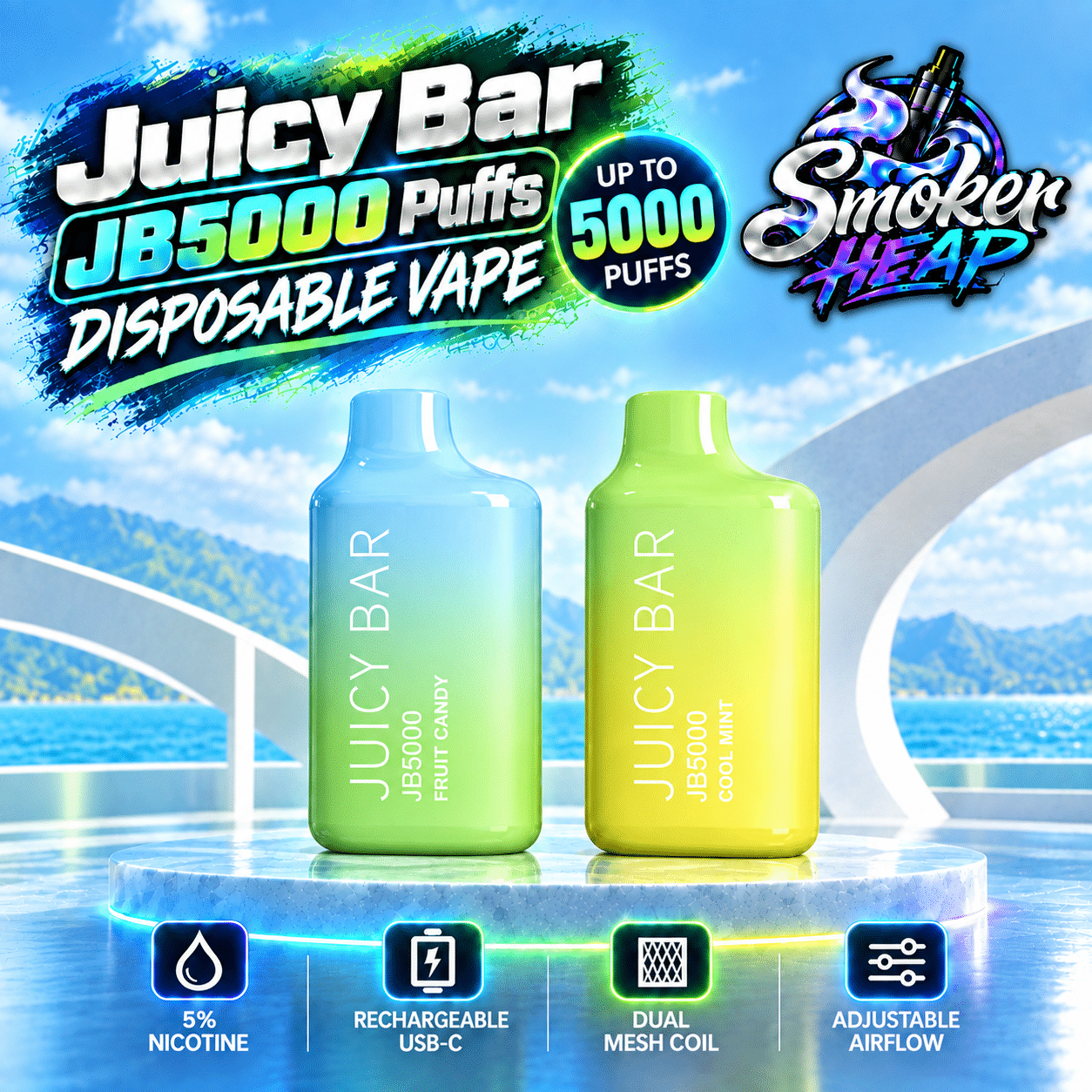 Juicy Bar JB5000 Puffs Disposable Vape