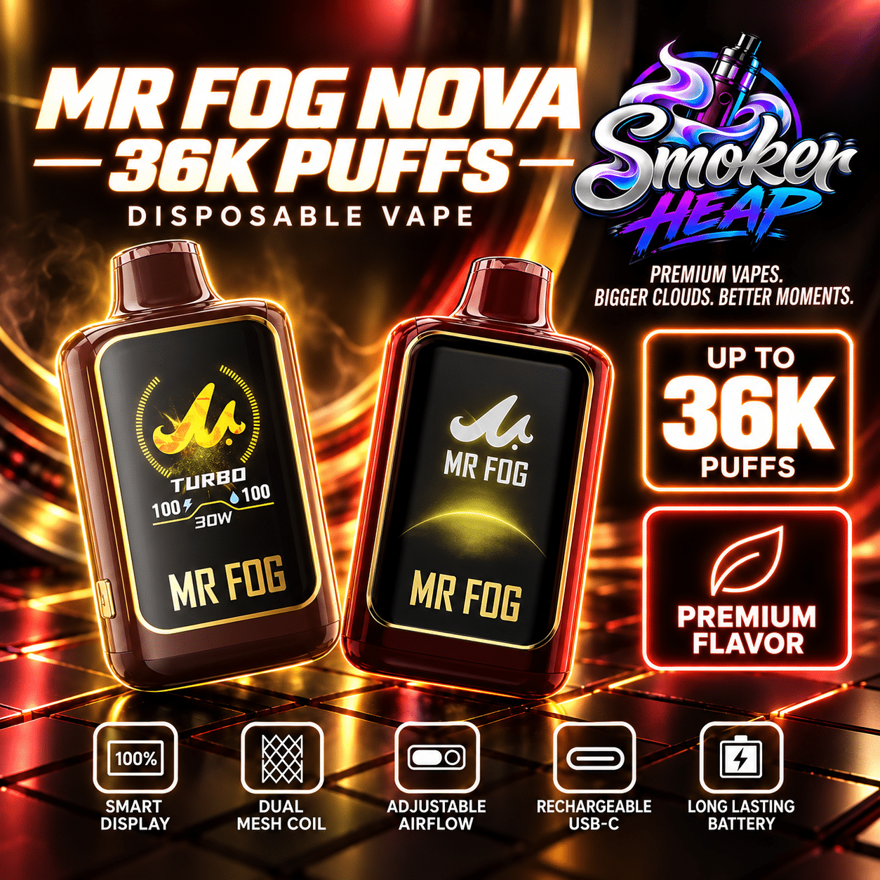 Mr Fog Nova 36k Puffs Disposable Vape